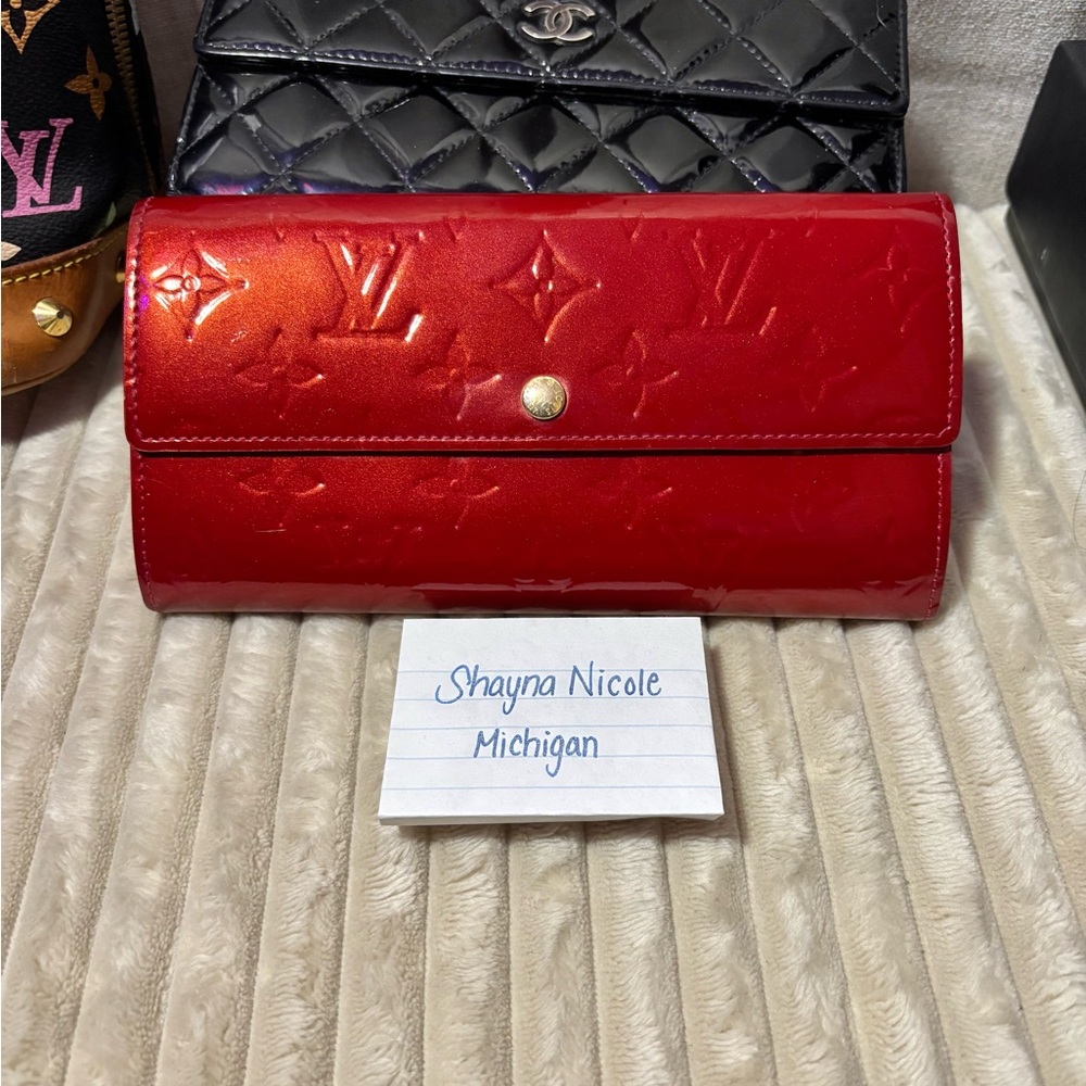 Louis Vuitton Shiny Red Wallet